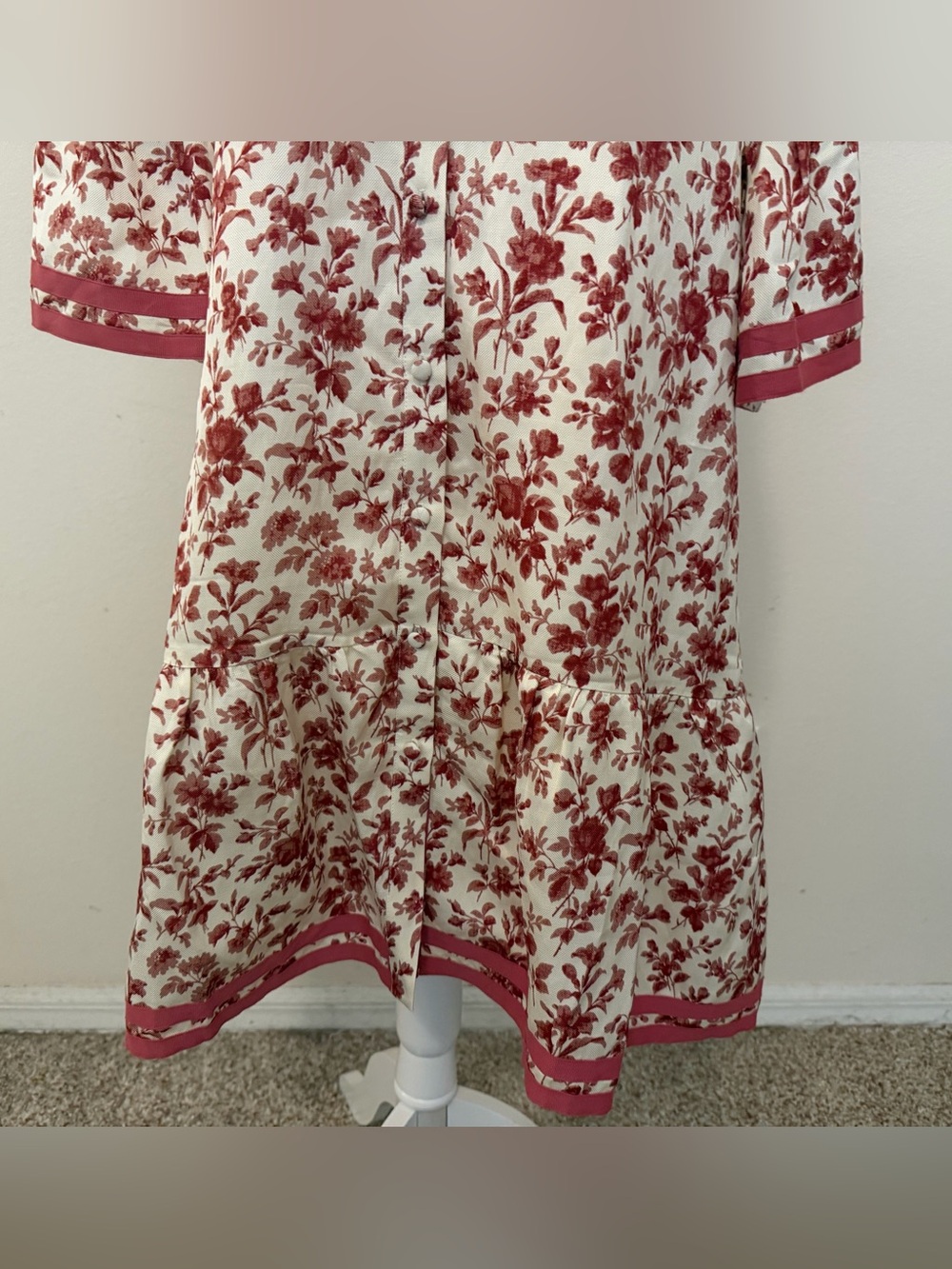 Tuckernuck Pomegranate Bloom Rowe Dress Size Medium Feminine Preppy Autumn - Picture 6 of 11